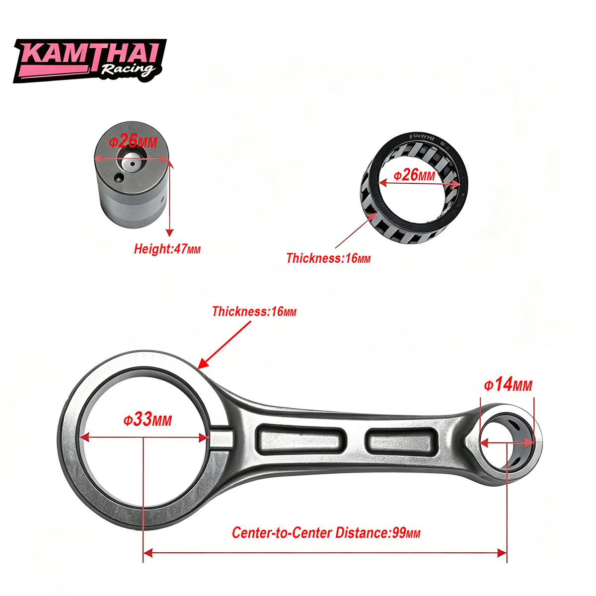 KAMTHAI CNC Machined Connectin - đánh giá và giá Motorcycle Crankshaft